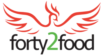 Forty2food Logo welcher einen Phönix formt